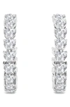 HAUTECARAT HAUTECARAT HEART LAB CREATED DIAMOND INSIDE OUT HOOP EARRINGS