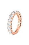 Hautecarat Lab Created Diamond Eternity Ring In Rose Gold