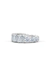 Hautecarat Lab Created Diamond Eternity Ring In White Gold