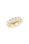 Hautecarat Lab Created Diamond Eternity Ring In Yellow Gold