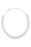 Hautecarat Lab Created Diamond Frontal Necklace In 18k Rose Gold