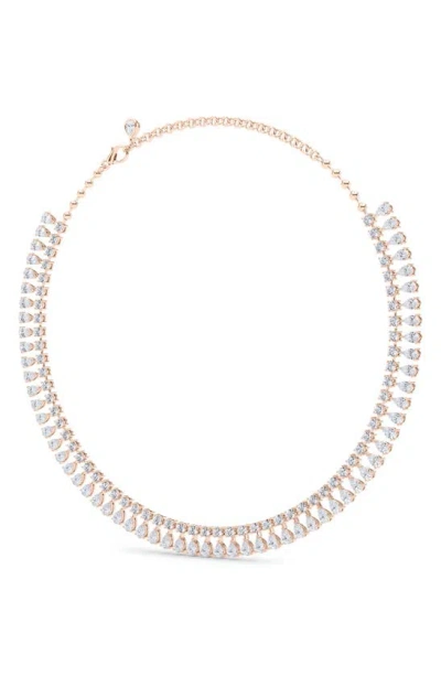 Hautecarat Lab Created Diamond Frontal Necklace In Gold