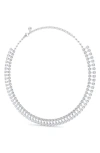 Hautecarat Lab Created Diamond Frontal Necklace In 18k White Gold