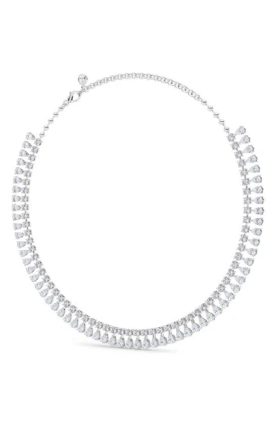 Hautecarat Lab Created Diamond Frontal Necklace In Metallic