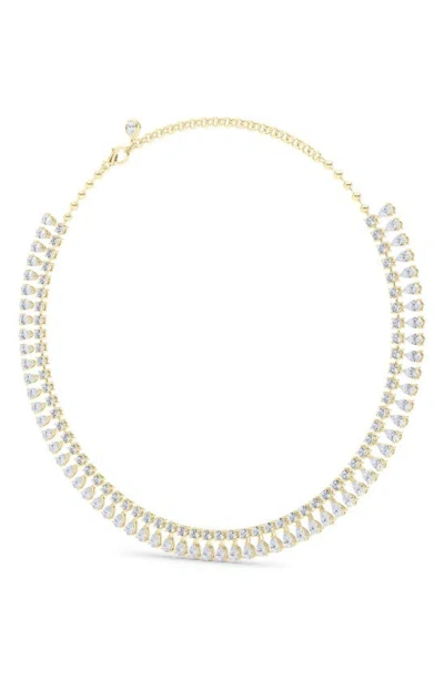 Hautecarat Lab Created Diamond Frontal Necklace In Gold