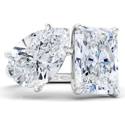 Hautecarat Lab Created Diamond Ring In 18k White Gold