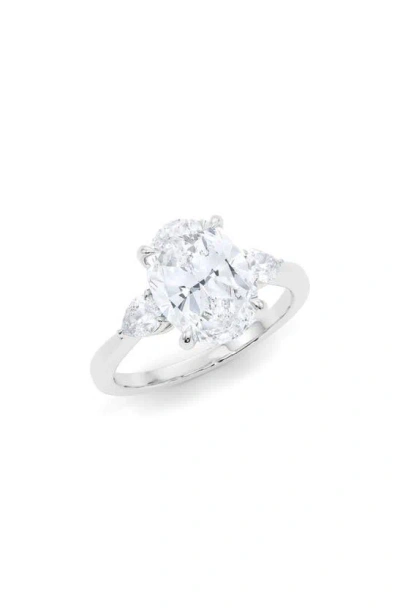 Hautecarat Lab Created Diamond Trio Ring In 18k White Gold