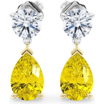 Hautecarat Lab Grown Diamond Drop Earrings In Blue