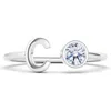 Hautecarat Lab Grown Diamond Letter Ring In 18k White Gold - C