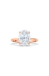 Hautecarat Lab Grown Diamond Ring, 3ct In 18k Rose Gold
