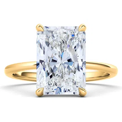 Hautecarat Lab Grown Diamond Ring, 3ct In 18k Yellow Gold
