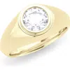 Hautecarat Lab Grown Diamond Signet Ring In Yellow Gold