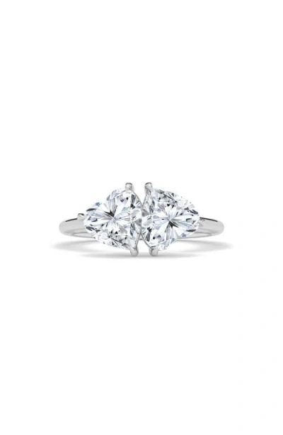 Hautecarat Lab Grown Diamond Twin Heart Ring