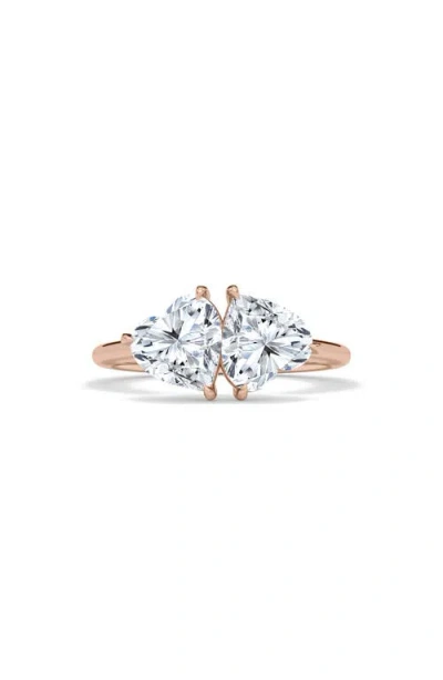 Hautecarat Lab Grown Diamond Twin Heart Ring
