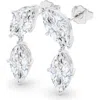 Hautecarat Lab Grown Diamond Twin Marquise Cut Drop Earrings