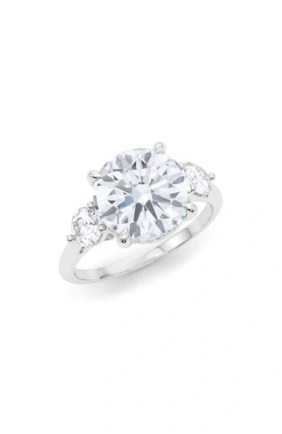 Hautecarat Lab Grown Round Diamond Ring, 3ct In 18k White Gold