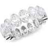Hautecarat Oval Cut Lab Created Diamond Eternity Ring In White Gold