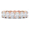 Hautecarat Oval Cut Lab Grown Diamond Eternity Band In Rose Gold