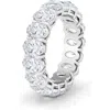 Hautecarat Oval Cut Lab Grown Diamond Eternity Band In White Gold
