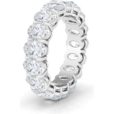 Hautecarat Oval Cut Lab Grown Diamond Eternity Band In White Gold