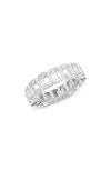 Hautecarat Oval Lab Created Diamond Eternity Ring In 18k White Gold