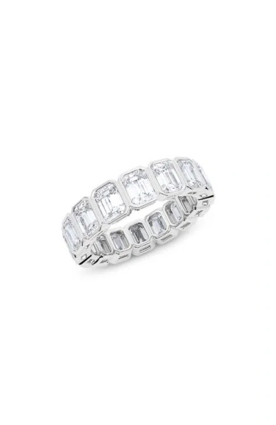 Hautecarat Oval Lab Created Diamond Eternity Ring In 18k White Gold