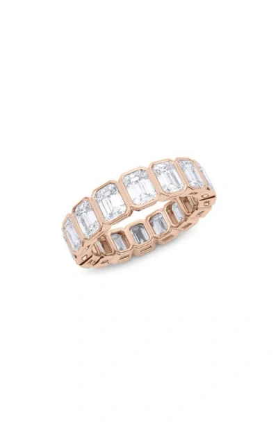 Hautecarat Oval Lab Created Diamond Eternity Ring In 6.60 Ctw Rose Gold