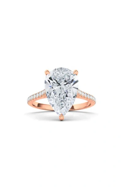 HAUTECARAT HAUTECARAT PEAR CUT PAVÉ LAB GROWNDIAMOND RING