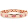 Hautecarat Pink Lab Grown Diamond Bangle In Gold