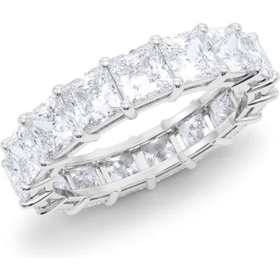 Hautecarat Radiant Cut Lab Grown Diamond 18k Gold Eternity Band In 18k White Gold