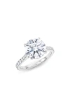 Hautecarat Round Brilliant Cut Pavé Lab Grown Diamond Ring In 2.00 Ctw 18k White Gold