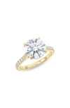 Hautecarat 18k White Gold Brilliant Cut Lab Created Diamond Engagement Ring In 2.00 Ctw 18k Yellow Gold