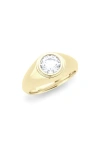 Hautecarat Round Brilliant Lab Created Diamond Ring In 2.00 Ctw 18k Yellow Gold