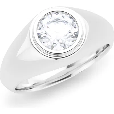 Hautecarat Round Brilliant Lab Created Diamond Ring In 2.50 Ctw 18k White Gold