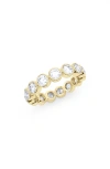 Hautecarat Round Cut Lab Created Diamond Eternity Ring In 18k Yg