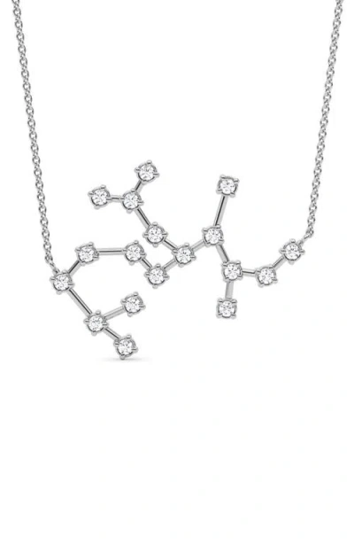 Hautecarat Sagittarius Constellation Lab Created Diamond Necklace In 18k White Gold