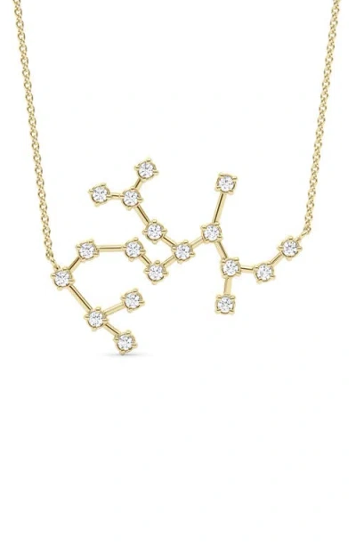 Hautecarat Sagittarius Constellation Lab Created Diamond Necklace In Gold