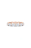 Hautecarat Sideways Lab Grown Diamond 18k Gold Eternity Ring In 14k Rg