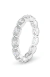 Hautecarat Sideways Lab Grown Diamond 18k Gold Eternity Ring In 2.73 Ctw White Gold