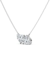 Hautecarat Twin Heart Lab Grown Diamond Necklace