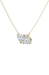 Hautecarat Twin Heart Lab Grown Diamond Necklace