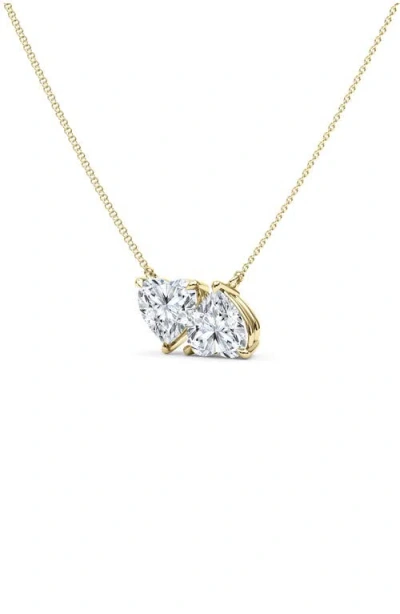 Hautecarat Twin Heart Lab Grown Diamond Necklace