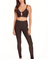 Hauty Women's Pointelle Knit Bra And Boy Long John Pants 2 Pc Lingerie Set In Black
