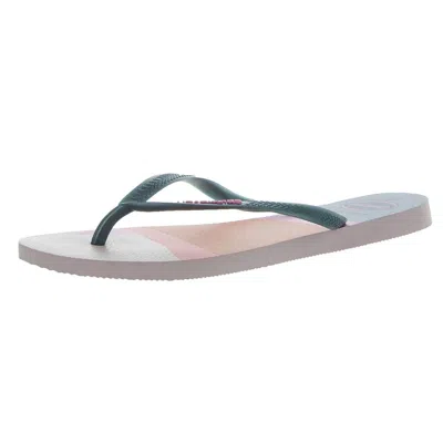 Havaianas Ashley Womens Thong Flat Flip-flops In Multi