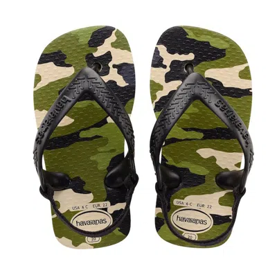 Havaianas Baby Chic Flip Flops Beige/black In Multi