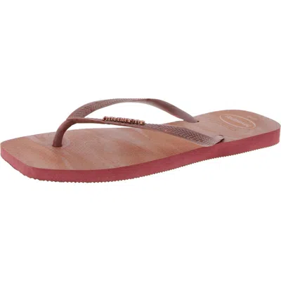 Havaianas Bhfo Womens Logo Rubber Thong Sandals In Multi