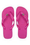Havaianas Brasil Flip Flops Pink Electric In Pink