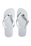 Havaianas Brasil Flip Flops White In White