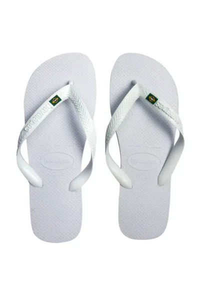 Havaianas Brasil Flip Flops White In Multi