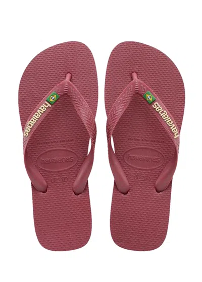 Havaianas Brasil Logo Amaranth In Multi